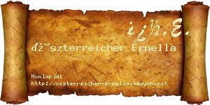 Öszterreicher Ernella névjegykártya